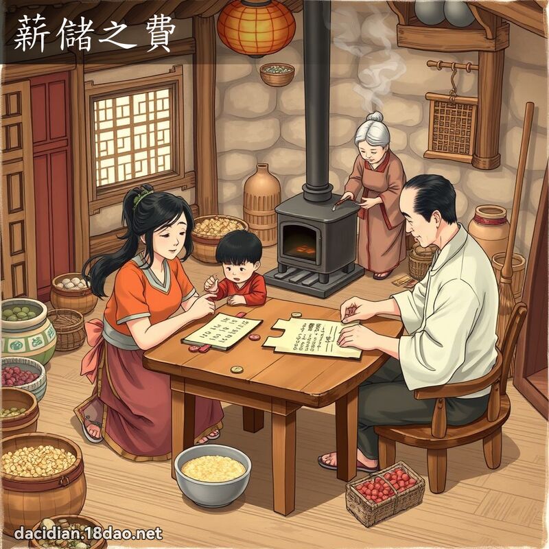 薪储之费 - 国语大辞典配图