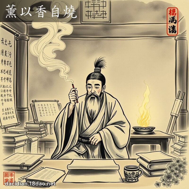 薰以香自燒 - 國語大辭典配圖