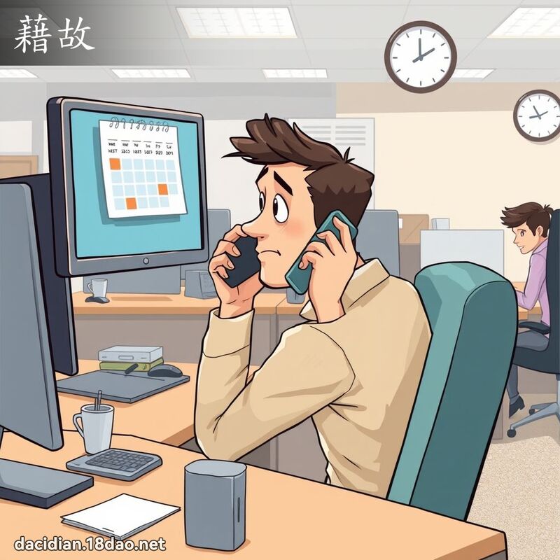 藉故 - 国语大辞典配图