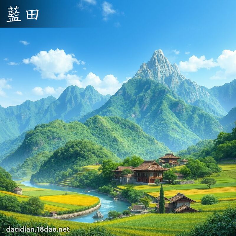 藍田 - 國語大辭典配圖