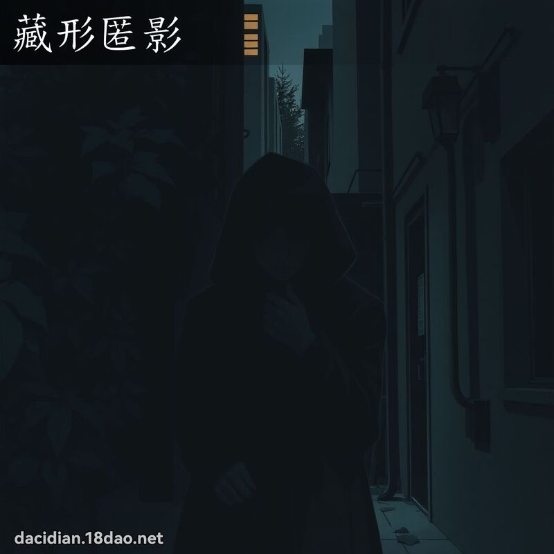 藏形匿影 - 国语大辞典配图