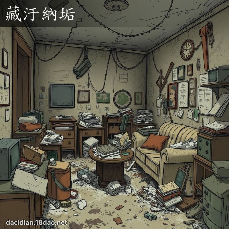 藏汙纳垢 - 国语大辞典配图