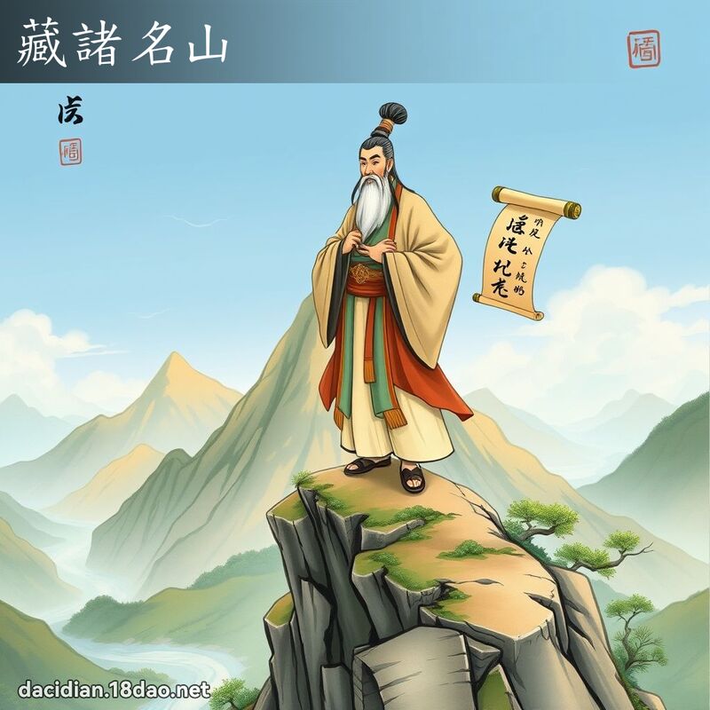 藏諸名山 - 國語大辭典配圖