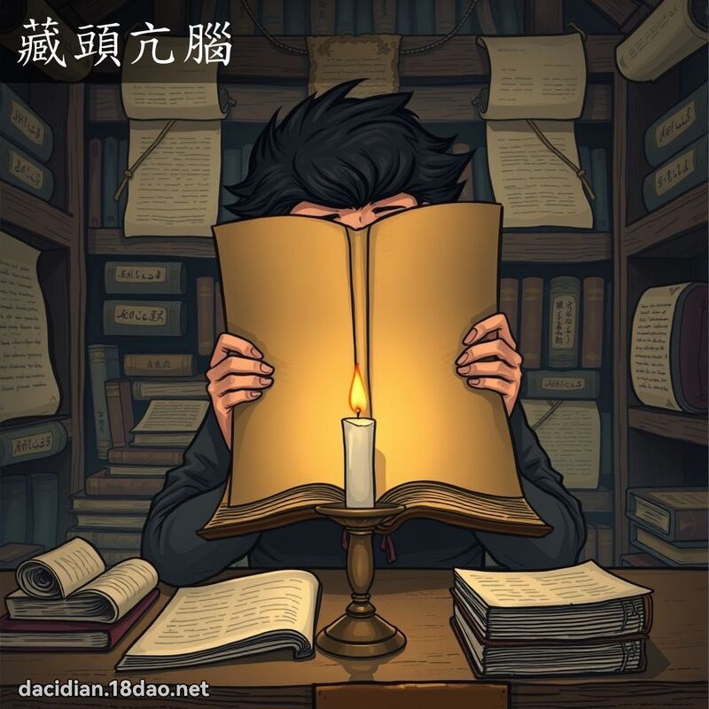 藏头亢脑 - 国语大辞典配图