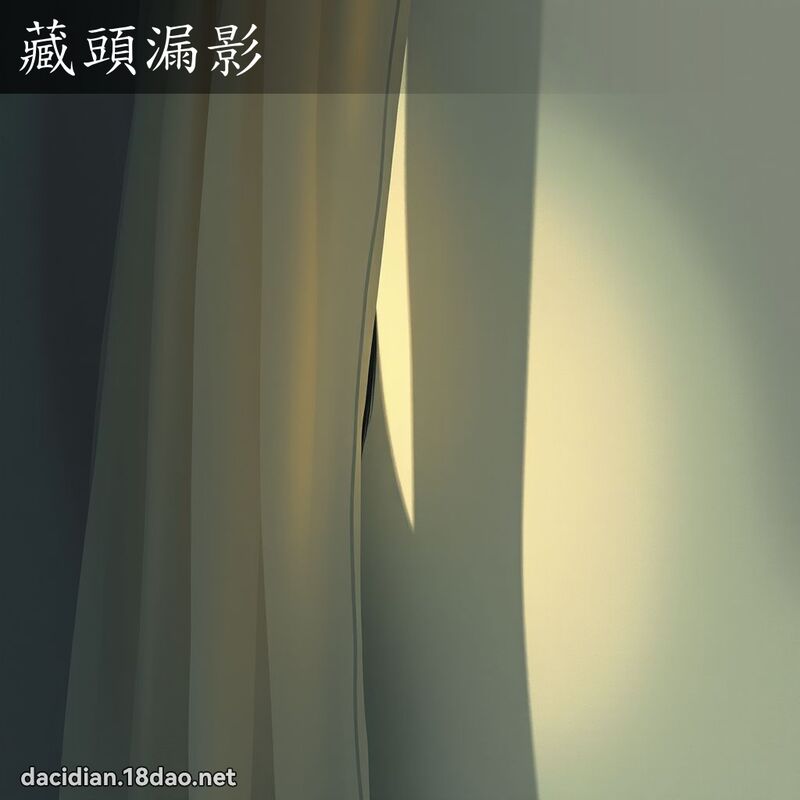 藏頭漏影 - 國語大辭典配圖