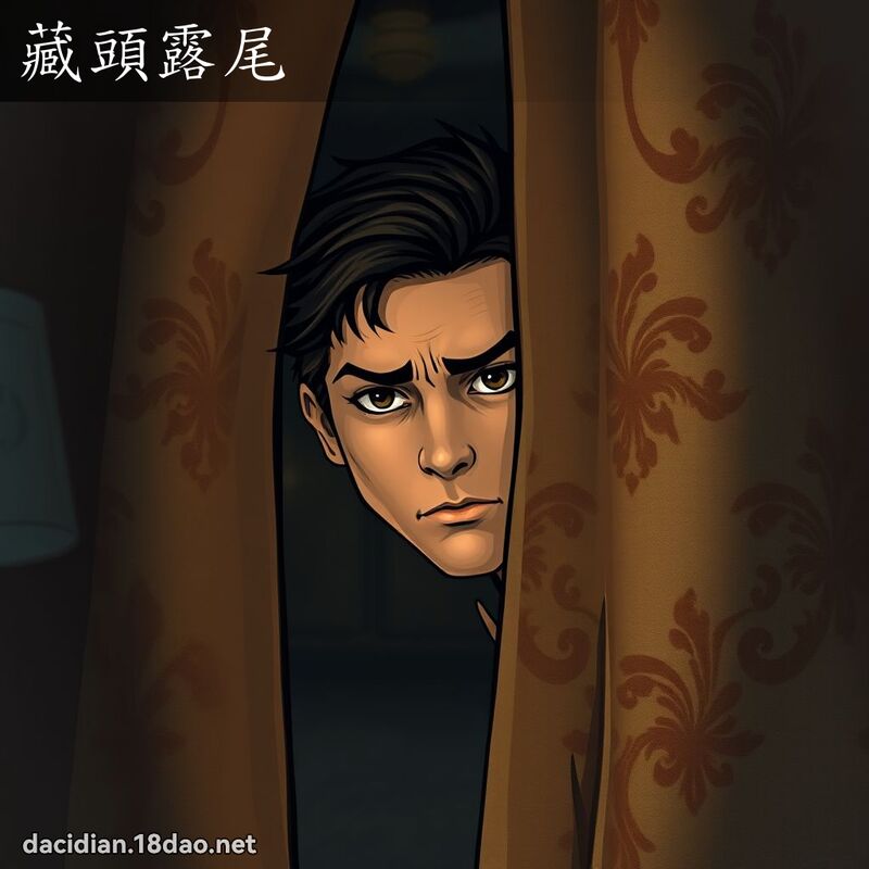 藏头露尾 - 国语大辞典配图