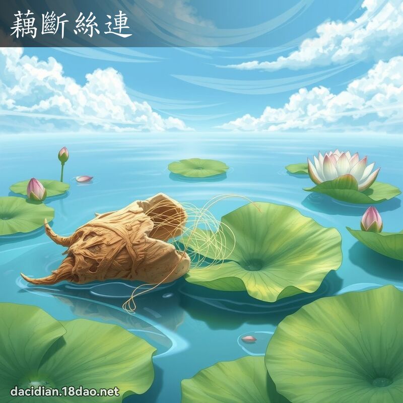 藕断丝连 - 国语大辞典配图