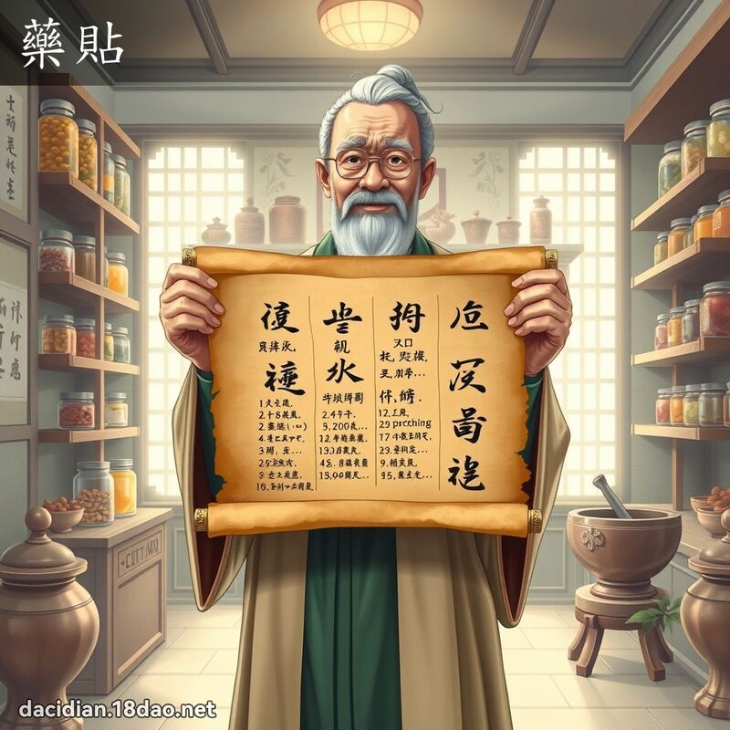 藥貼 - 國語大辭典配圖