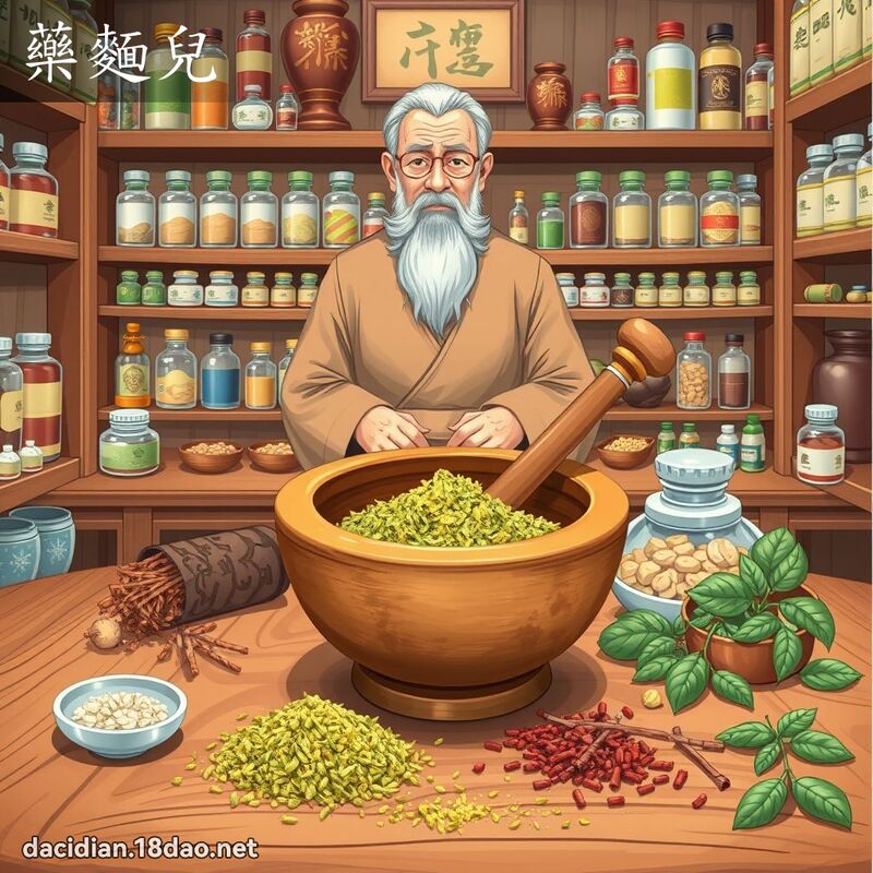 藥麵兒 - 國語大辭典配圖