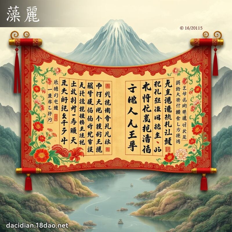 藻丽 - 国语大辞典配图