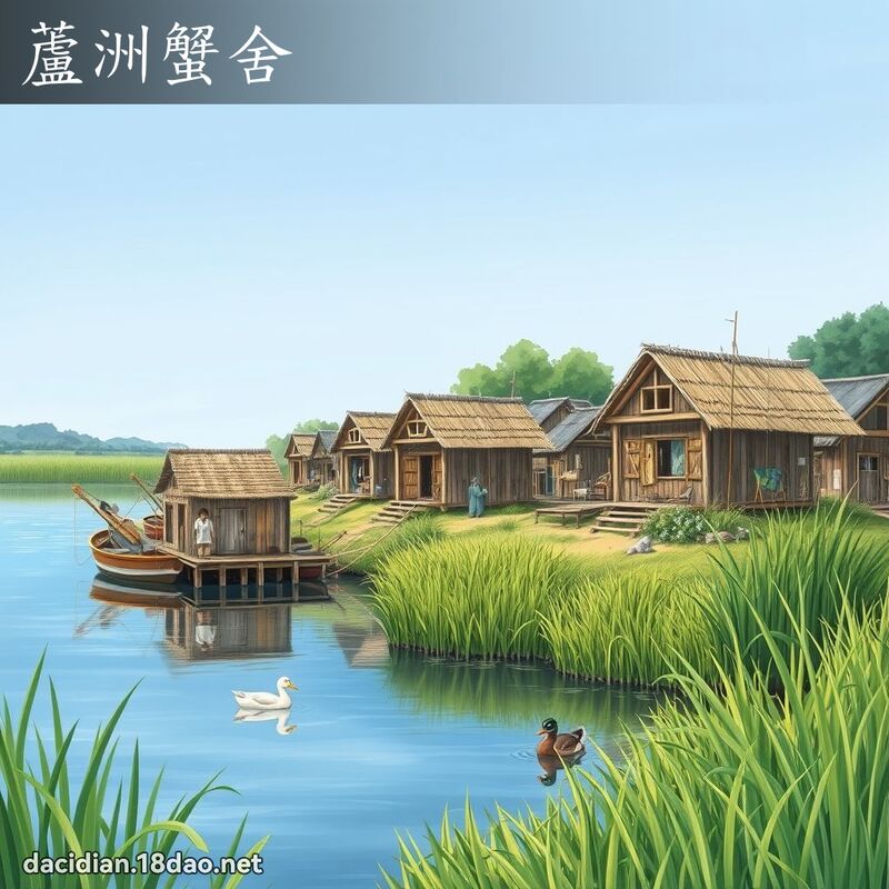蘆洲蟹舍 - 國語大辭典配圖