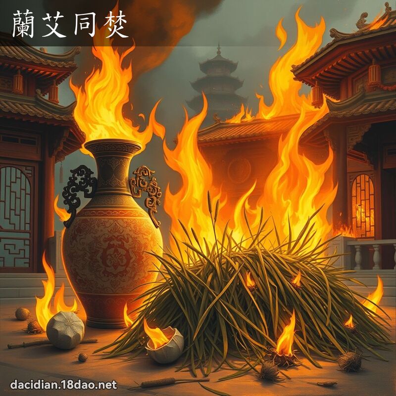 蘭艾同焚 - 國語大辭典配圖