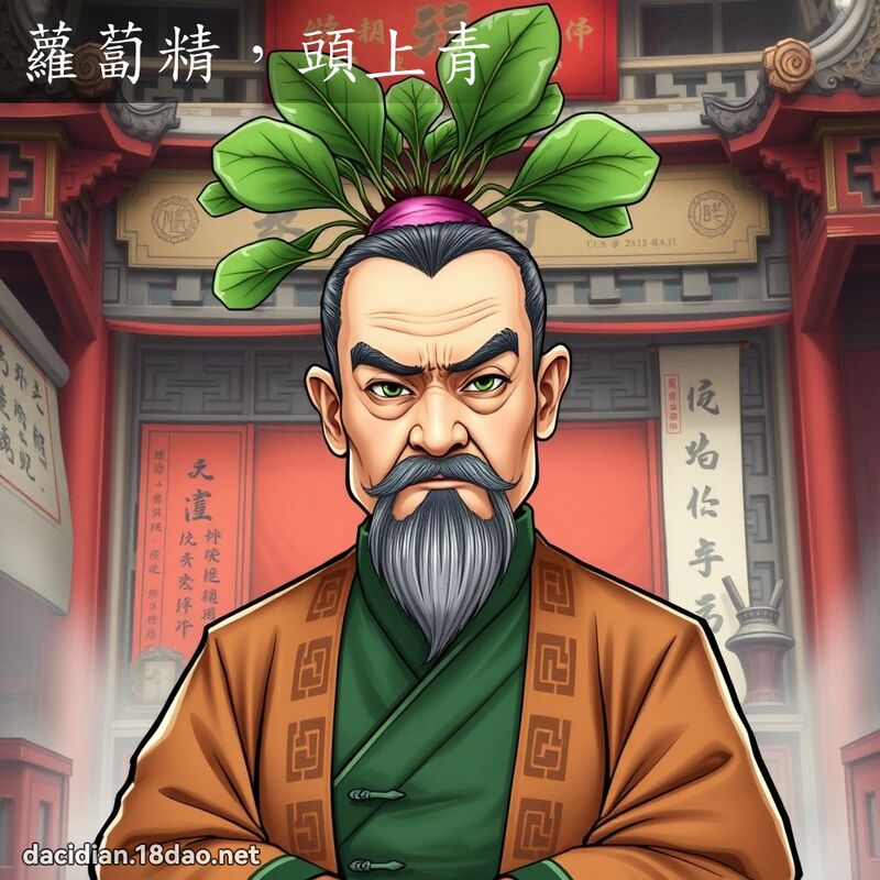 萝卜精，头上青 - 国语大辞典配图