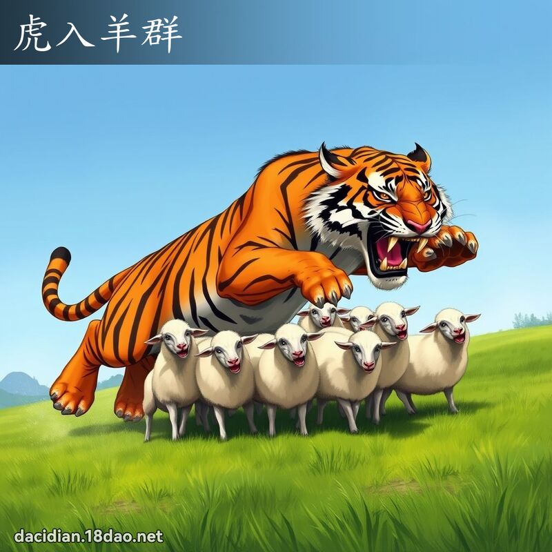虎入羊群 - 国语大辞典配图