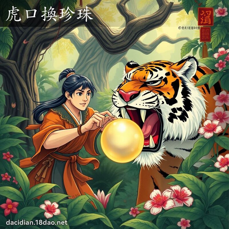 虎口换珍珠 - 国语大辞典配图