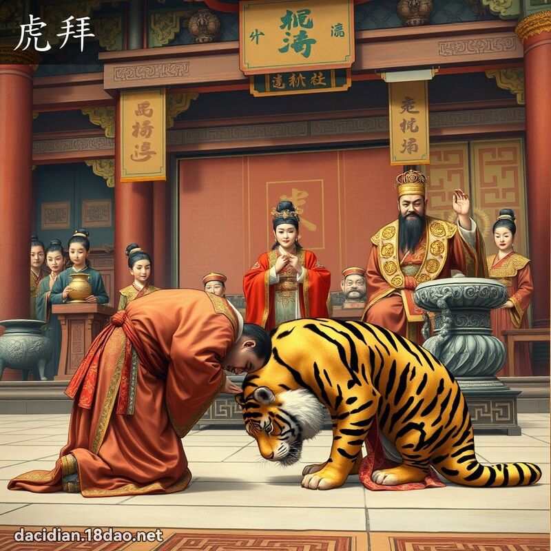 虎拜 - 國語大辭典配圖