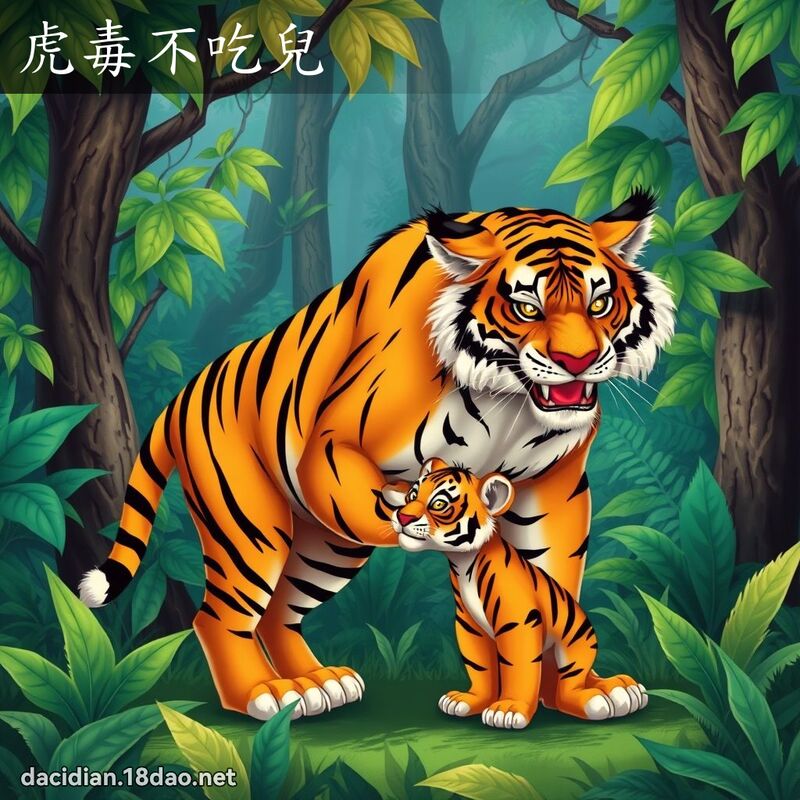 虎毒不吃儿 - 国语大辞典配图