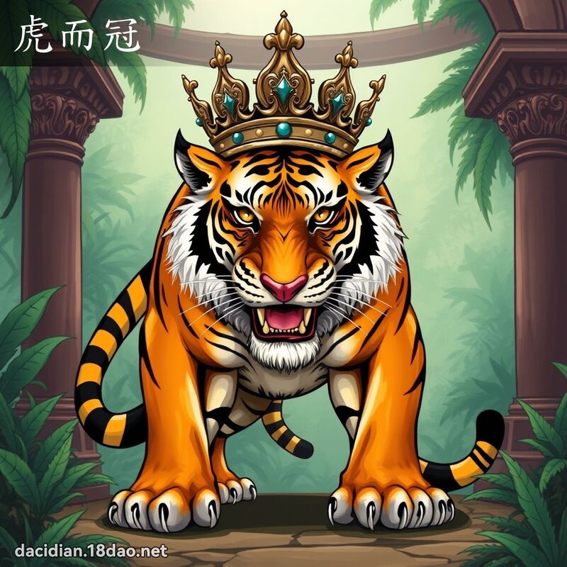 虎而冠 - 国语大辞典配图