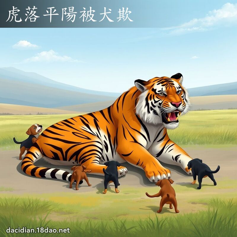 虎落平阳被犬欺 - 国语大辞典配图