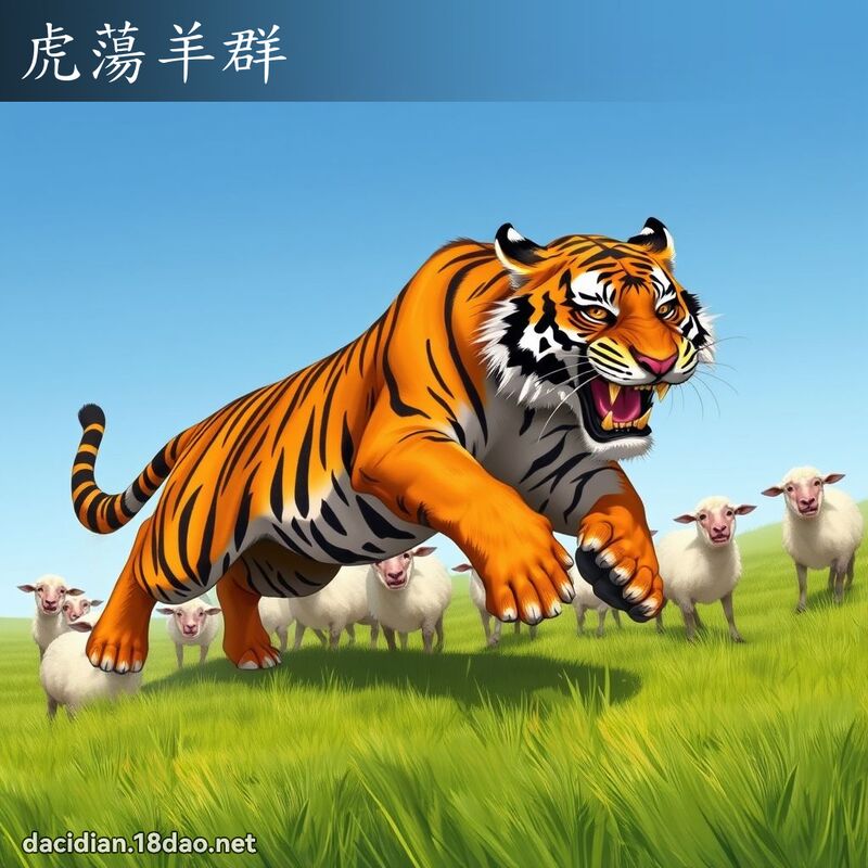 虎蕩羊群 - 國語大辭典配圖