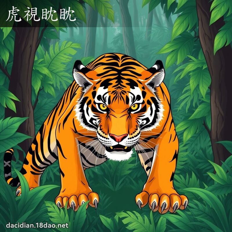 虎視眈眈 - 國語大辭典配圖