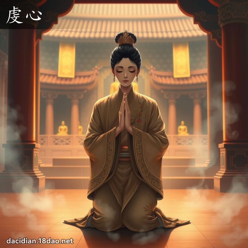 虔心 - 国语大辞典配图