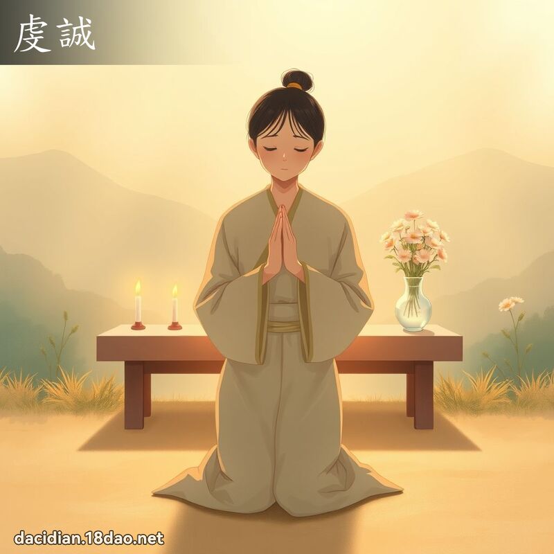 虔诚 - 国语大辞典配图