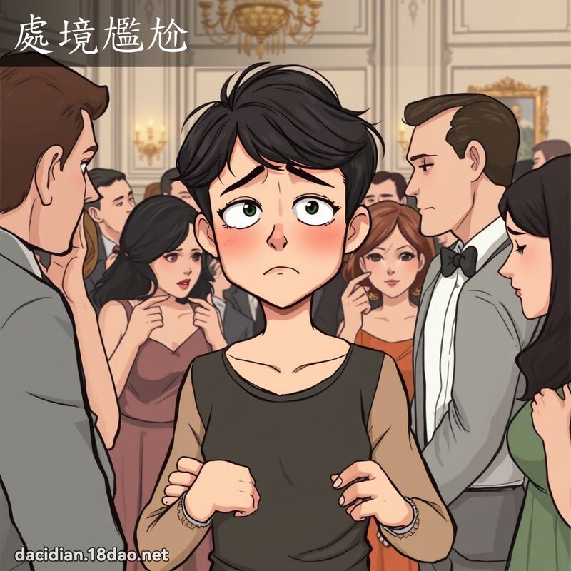處境尷尬 - 國語大辭典配圖