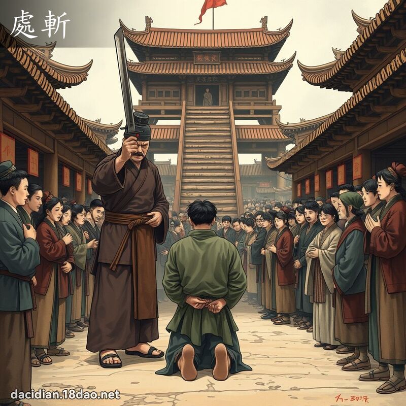 處斬 - 國語大辭典配圖