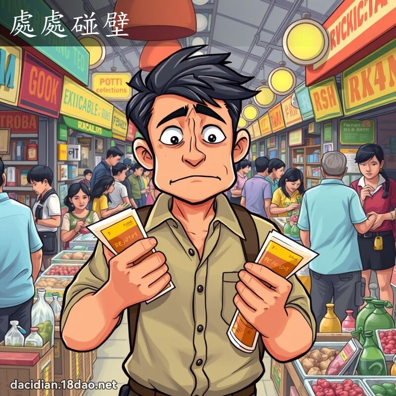 处处碰壁 - 国语大辞典配图