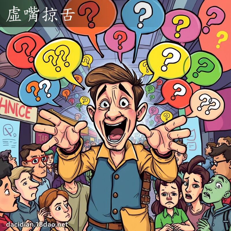 虛嘴掠舌 - 國語大辭典配圖