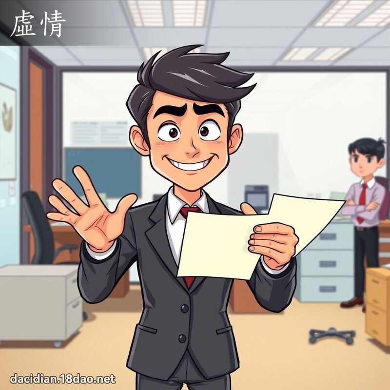 虛情 - 國語大辭典配圖