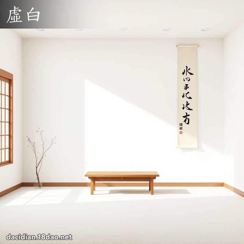 虛白 - 國語大辭典配圖