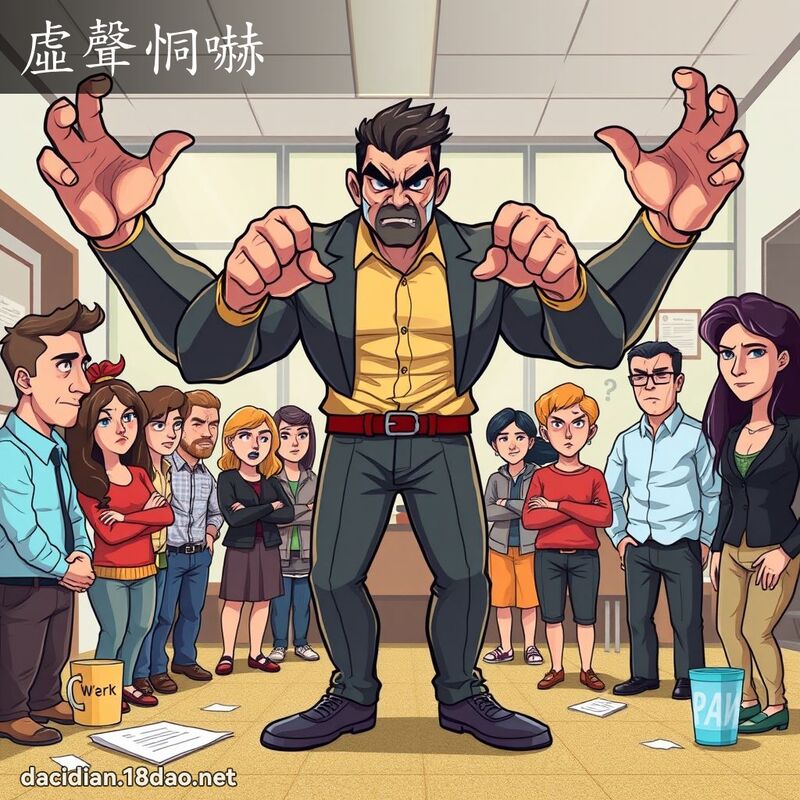 虚声恫嚇 - 国语大辞典配图