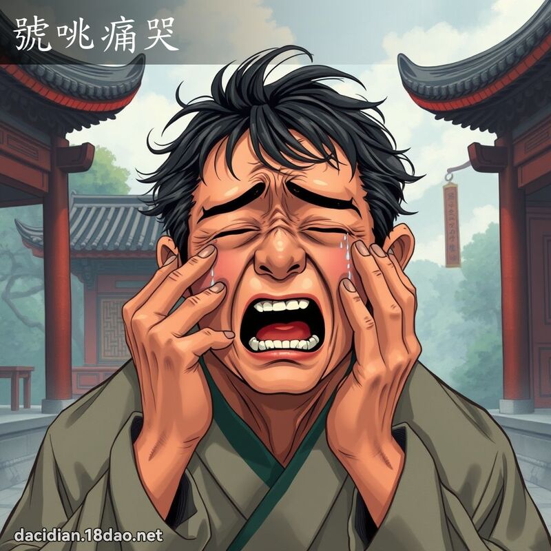 号咷痛哭 - 国语大辞典配图