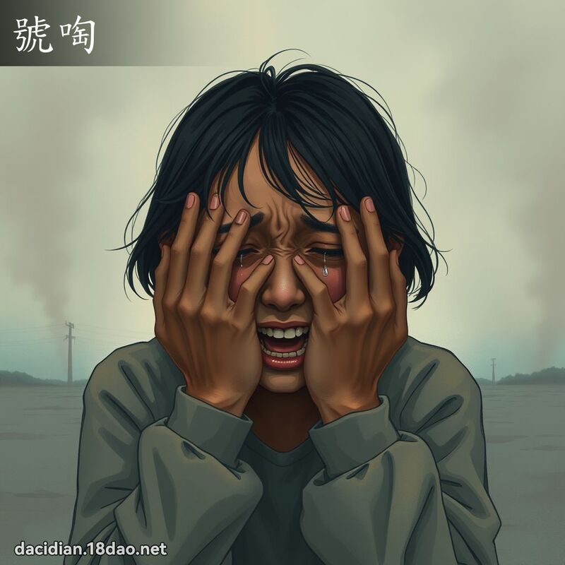 号啕 - 国语大辞典配图