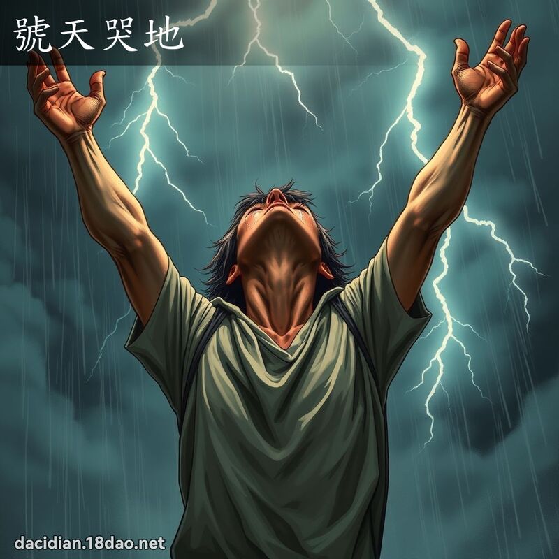 號天哭地 - 國語大辭典配圖