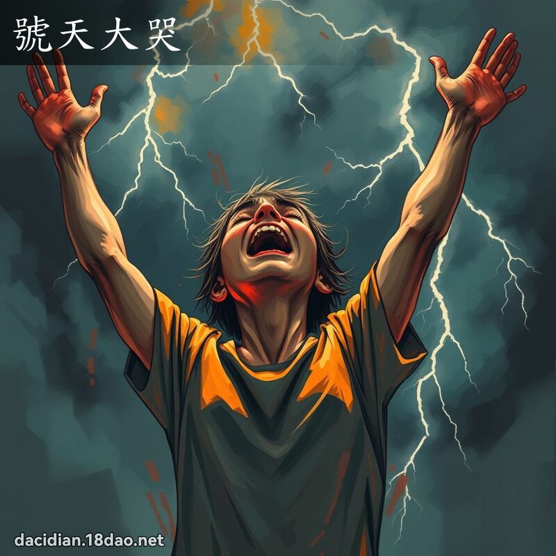 號天大哭 - 國語大辭典配圖