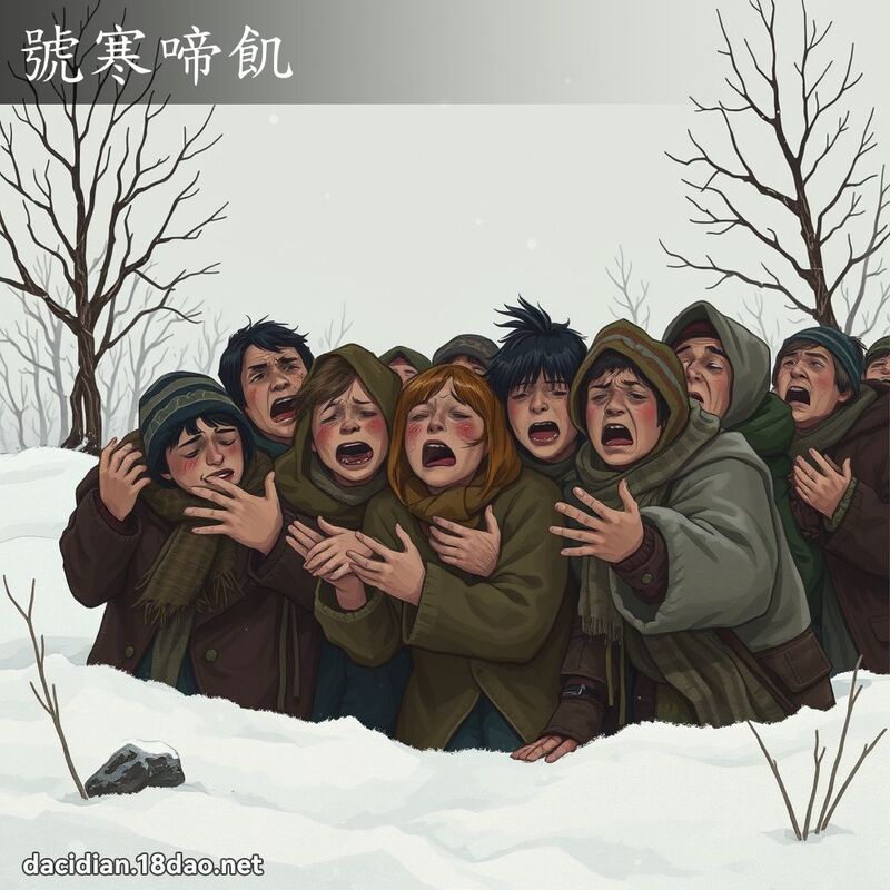 號寒啼飢 - 國語大辭典配圖