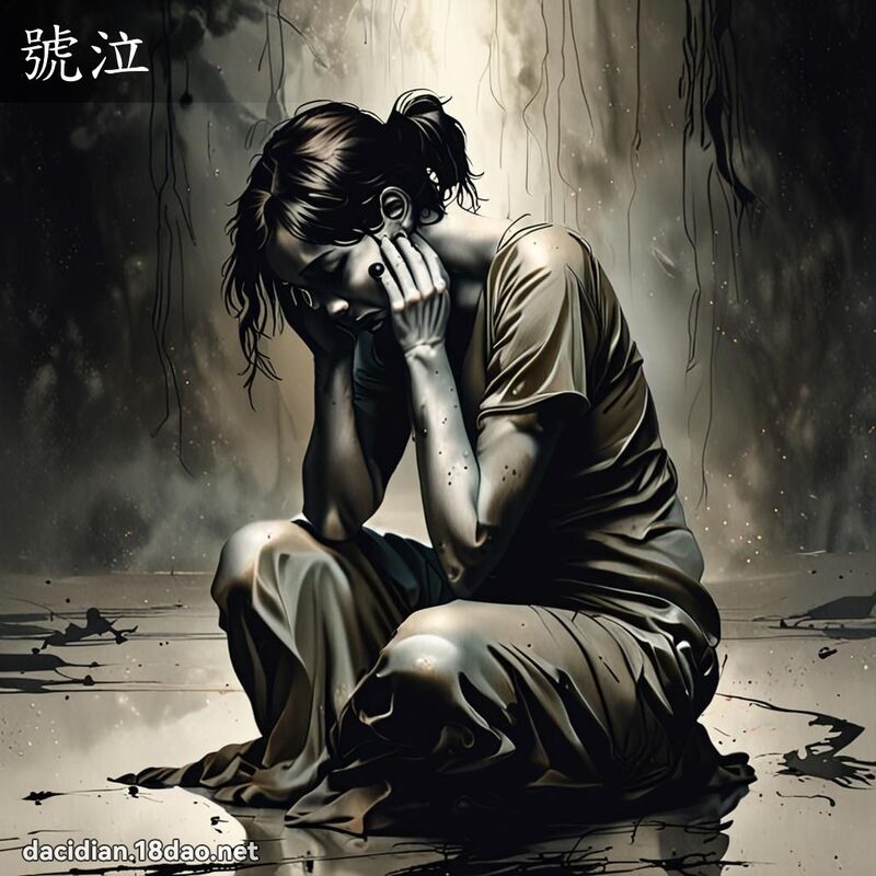 號泣 - 國語大辭典配圖