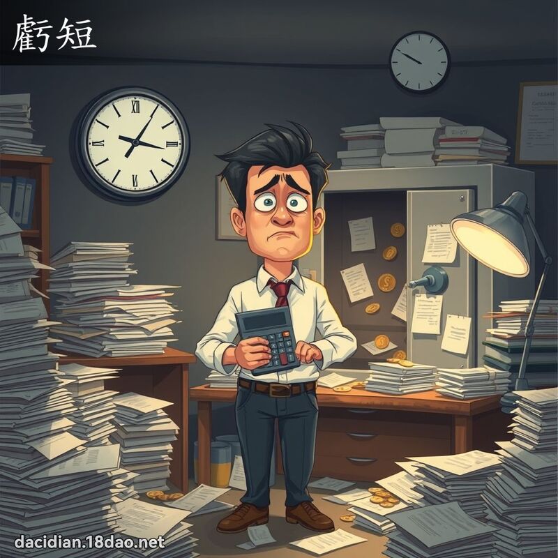 亏短 - 国语大辞典配图
