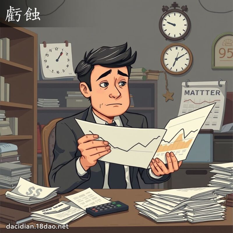 亏蚀 - 国语大辞典配图