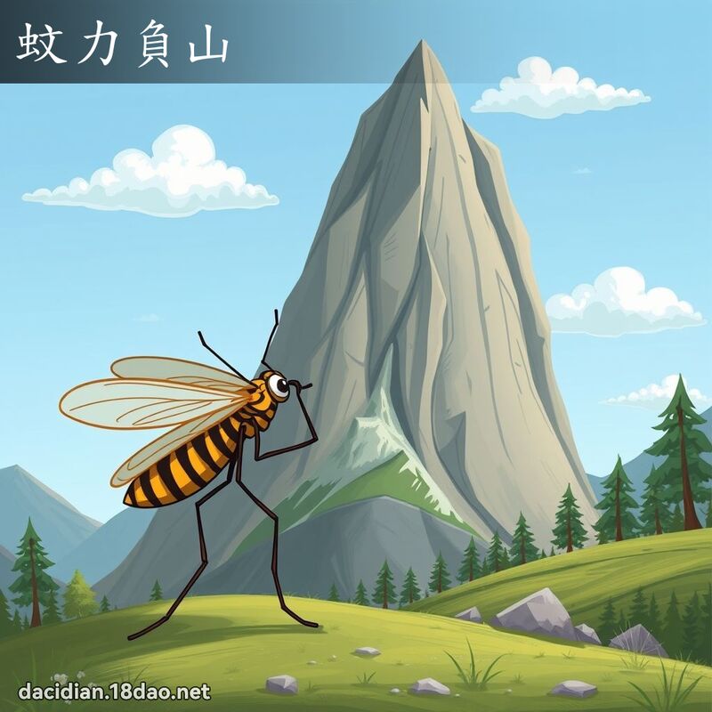 蚊力負山 - 國語大辭典配圖