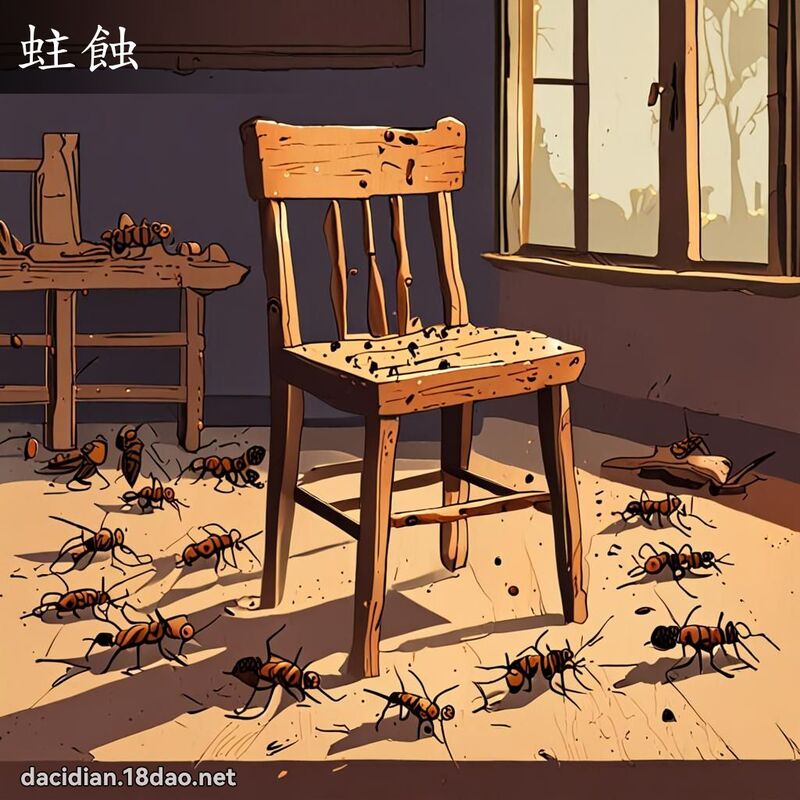 蛀蚀 - 国语大辞典配图