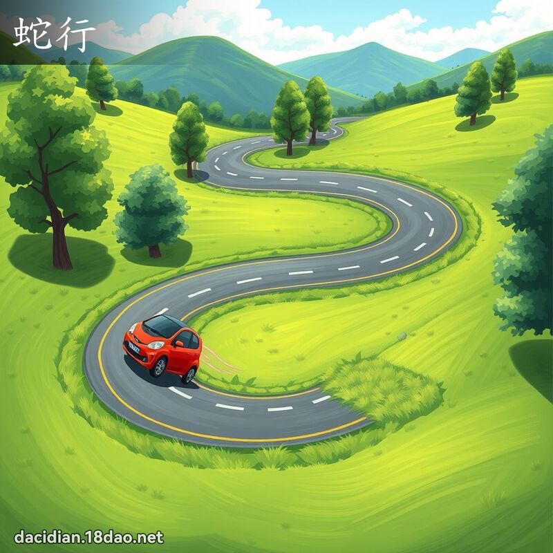 蛇行 - 國語大辭典配圖