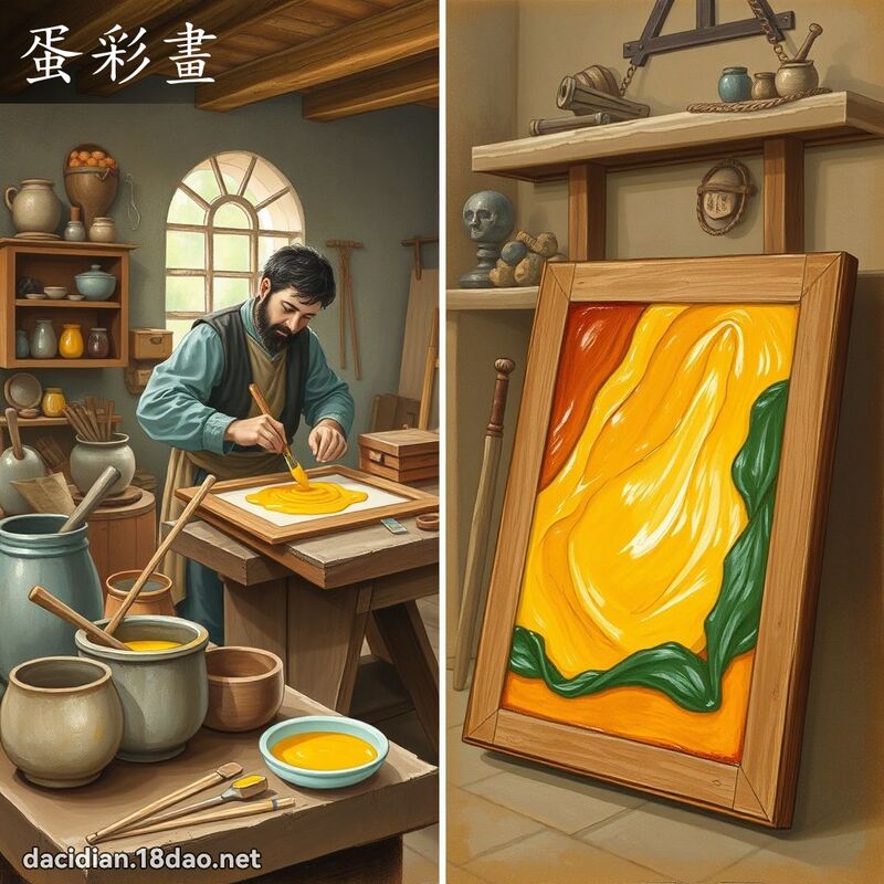 蛋彩画 - 国语大辞典配图