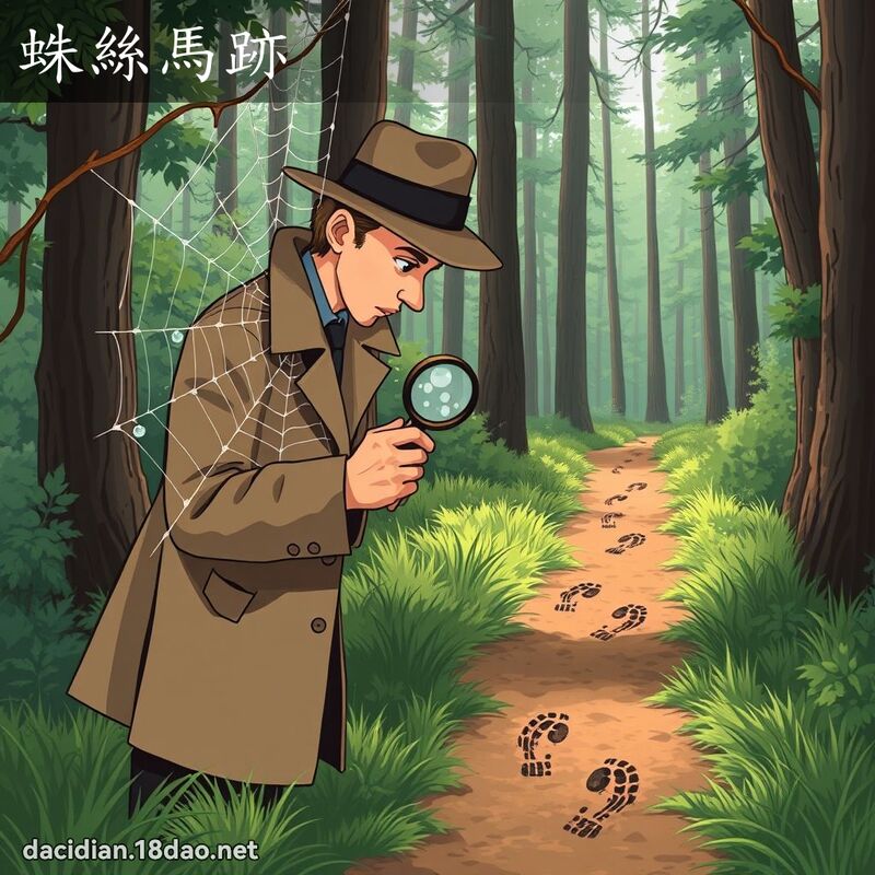 蛛丝马跡 - 国语大辞典配图