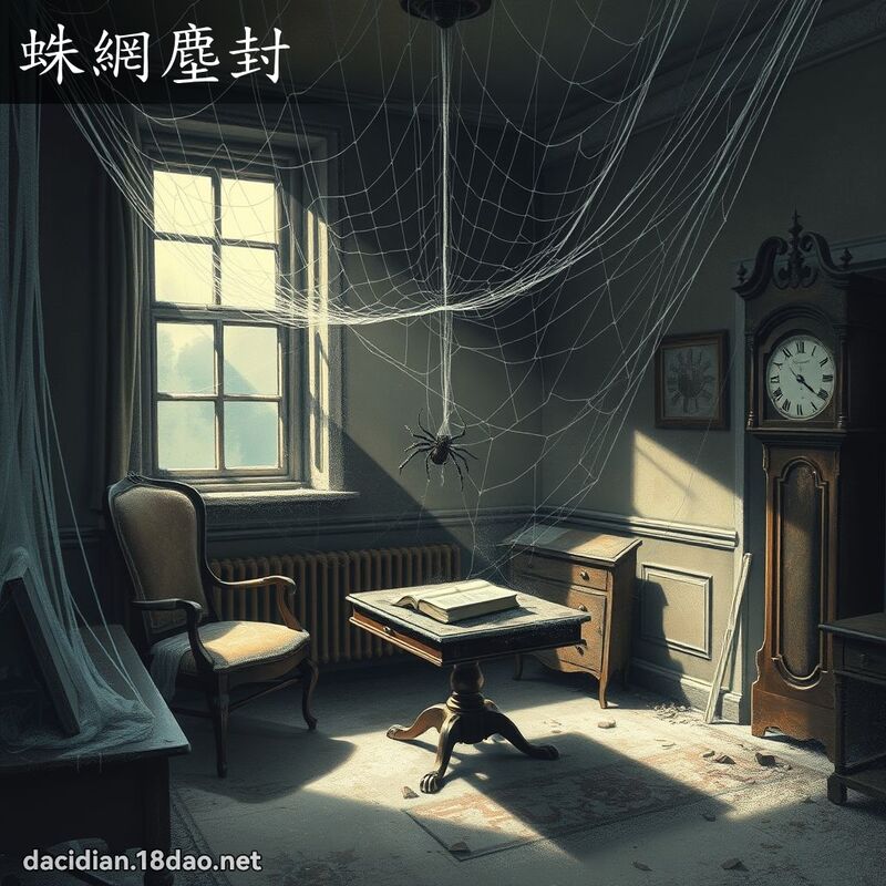 蛛网尘封 - 国语大辞典配图