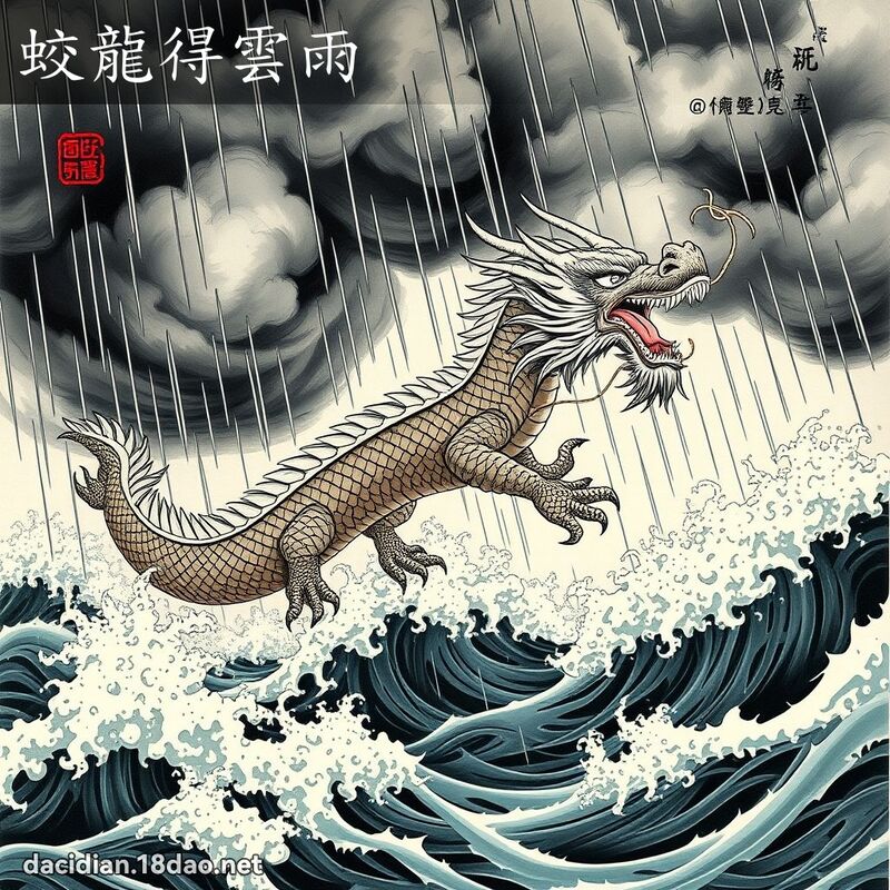 蛟龙得云雨 - 国语大辞典配图