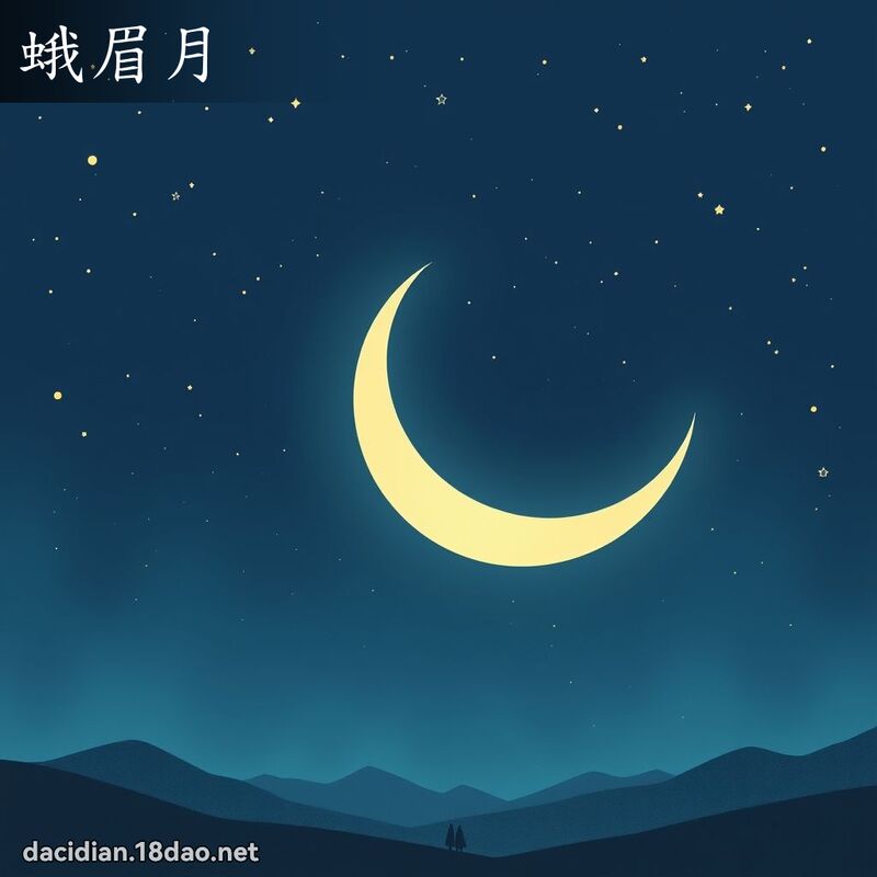 蛾眉月 - 国语大辞典配图